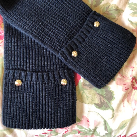 MICHAEL KORS 78”L x 6.5”W Long Woven Scarf Gold Logo Hardware Pockets - Picture 2 of 16